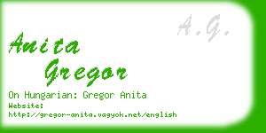 anita gregor business card